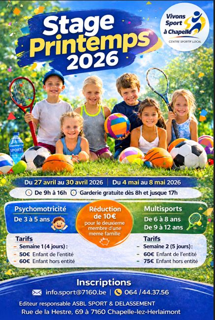 stage printemps 2026